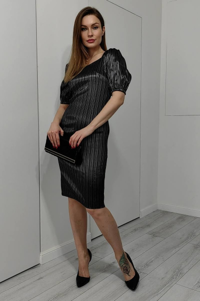 Платье Patriciа C15343 черный,коричневый - фото 2