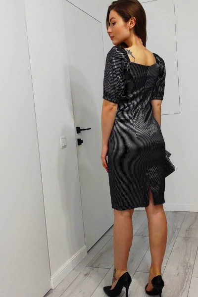 Платье Patriciа C15343 черный,серебро - фото 6