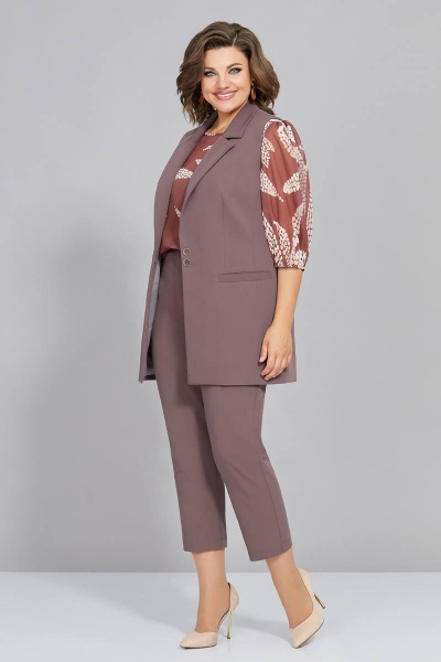 Блуза, брюки, жилет Mira Fashion 5327 - фото 2