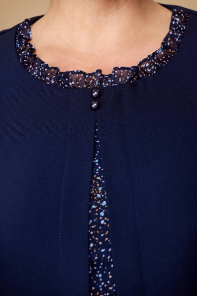 Платье Линия Л Б-1945 темно-синий - фото 3
