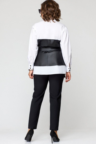 Блуза, брюки EVA GRANT 7294 черный/белый - фото 6