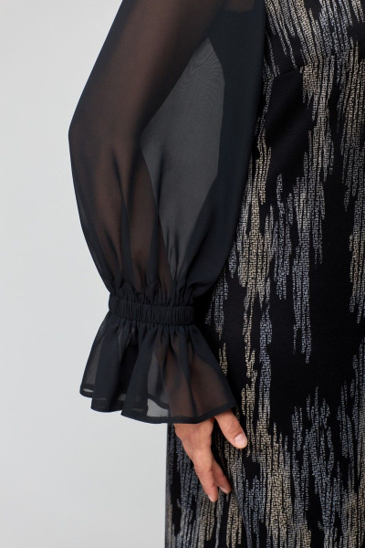 Платье EVA GRANT 7236 черный+принт"милитари" - фото 12