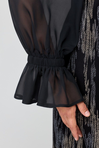 Платье EVA GRANT 7236 черный+принт"милитари" - фото 13