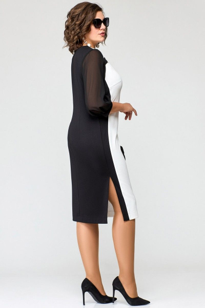 Платье EVA GRANT 7220 черно-белый - фото 6