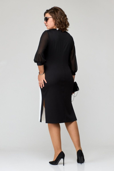 Платье EVA GRANT 7220 черно-белый - фото 8