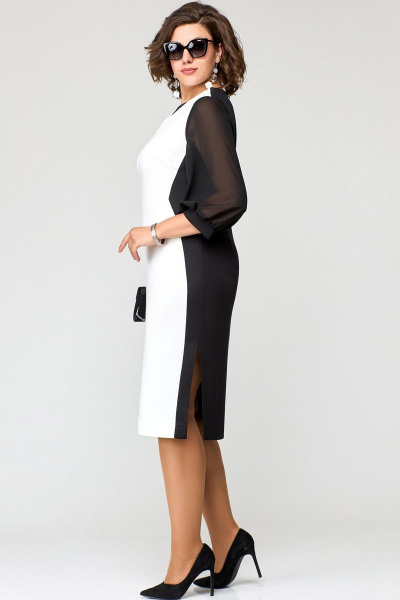 Платье EVA GRANT 7220 черно-белый - фото 12