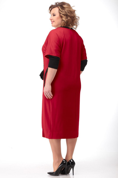 Платье LadisLine 1194 красный - фото 2