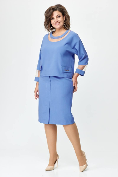 Блуза, юбка Solomeya Lux 949 голубой - фото 1
