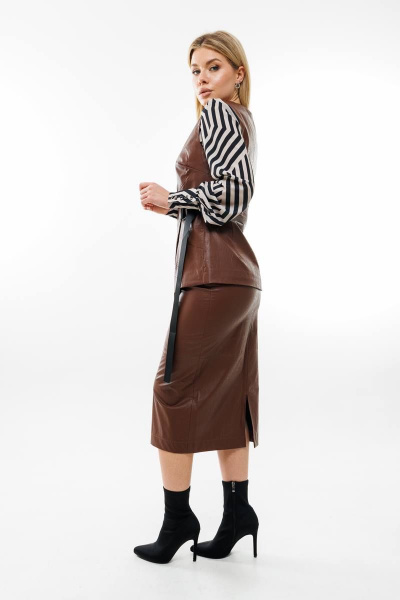 Жилет, юбка Amberа Style 2038-1 шоколад - фото 7