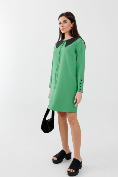 Платье Anelli 1184 зеленый - фото 2