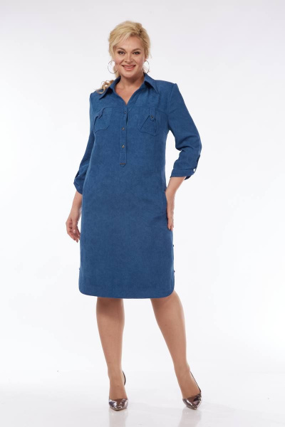 Платье Tensi 358 голубой-сапфир - фото 1