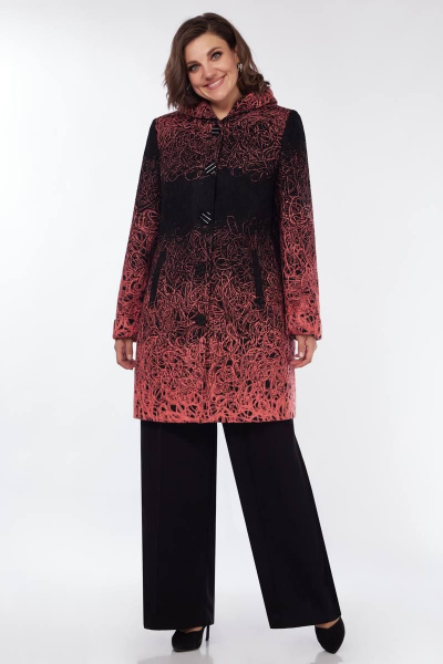 Куртка Магия Стиля М-2509 розовый+черный - фото 1
