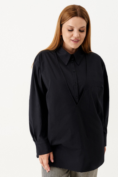 Блуза Панда 158940w черный - фото 3