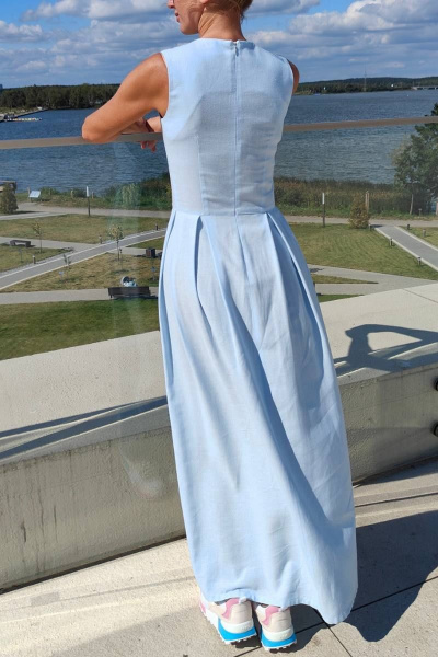Платье S. Veles 3-45 голубой - фото 4