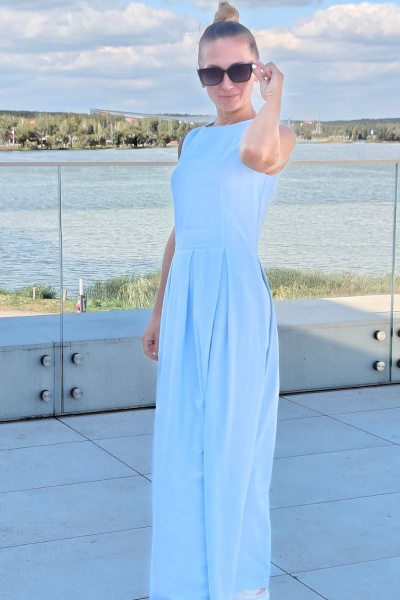 Платье S. Veles 3-45 голубой - фото 3