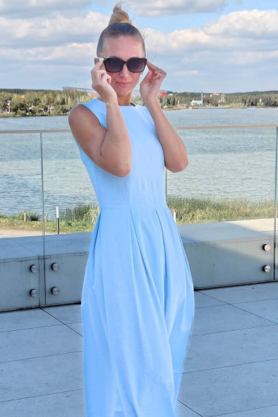 Платье S. Veles 3-45 голубой - фото 1