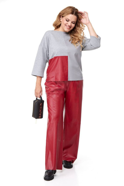 Блуза, брюки Anastasia 968 красный - фото 1