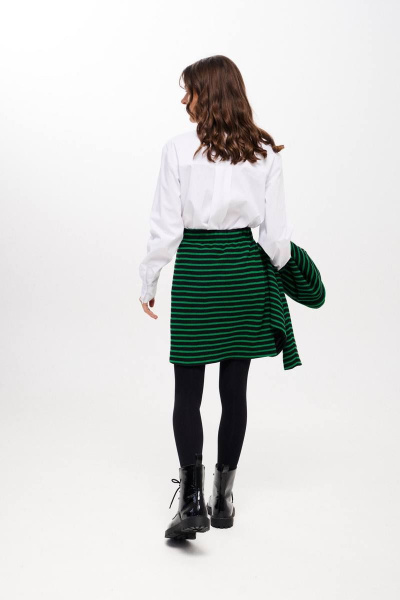 Жакет, юбка ELLETTO LIFE 5232 черно-зеленый - фото 16
