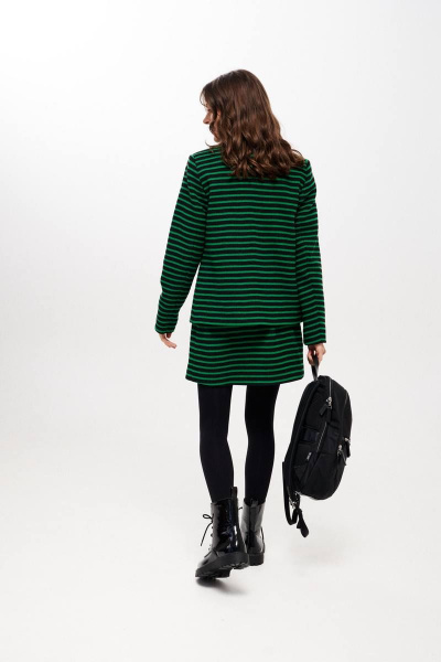 Жакет, юбка ELLETTO LIFE 5232 черно-зеленый - фото 5