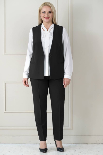 Блуза, брюки, жилет Alani Collection 1965 черный - фото 1