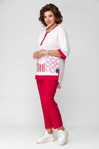 Блуза, брюки Solomeya Lux 931 красный - фото 4