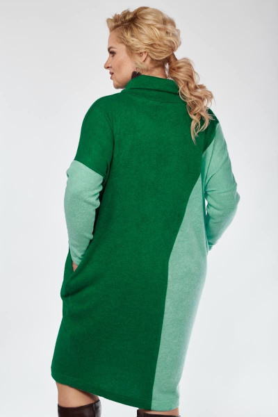 Платье Anastasia 1041 зеленый/лед - фото 5