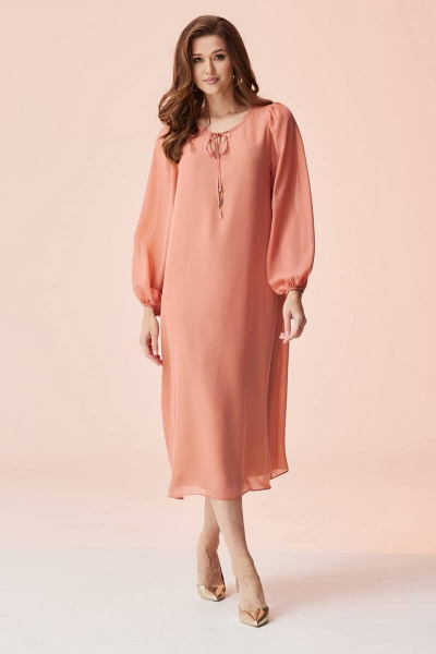 Платье Faufilure С1490 персиковый - фото 5