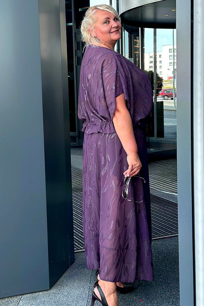 Блуза, юбка Diva 1630 фиолет - фото 3