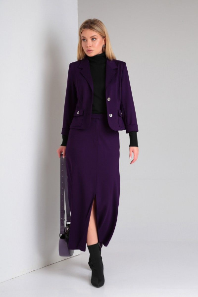 Жакет, юбка DOGGI 1633 пурпурный - фото 1