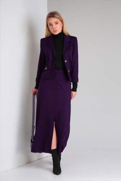 Жакет, юбка DOGGI 1633 пурпурный - фото 3