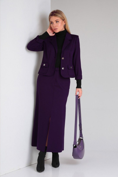 Жакет, юбка DOGGI 1633 пурпурный - фото 2