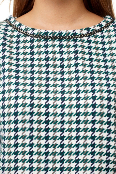 Блуза, юбка Anastasia 1042 зеленый_гус.лапка/олива - фото 7