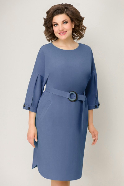 Платье VOLNA 1302 темно-голубой - фото 2