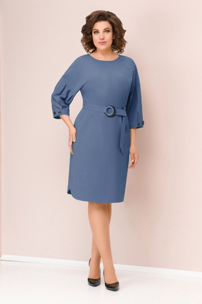 Платье VOLNA 1302 темно-голубой - фото 1
