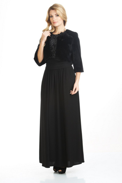 Жакет, платье Liona Style 417 черный - фото 1