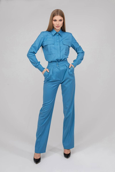 Рубашка JKY BO-001 голубой - фото 6