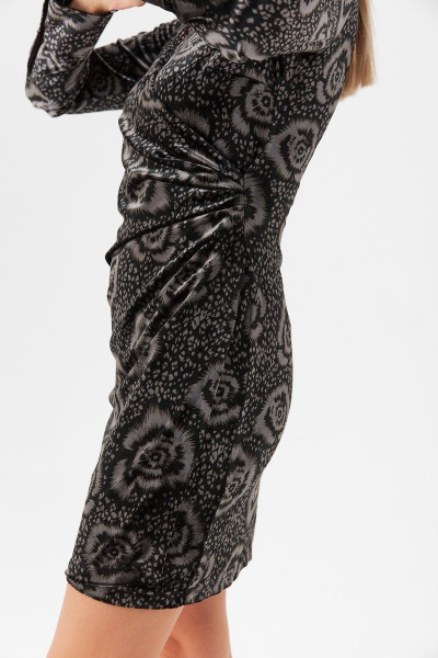 Платье Condra 4381 черно-серый - фото 5
