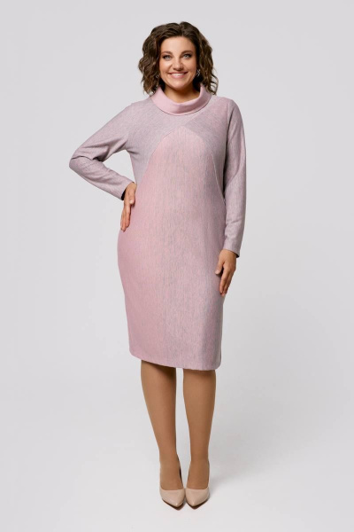 Платье IVA 1510 розовый - фото 1