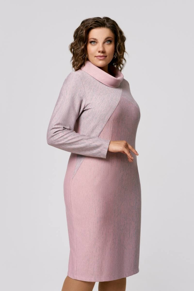 Платье IVA 1510 розовый - фото 3