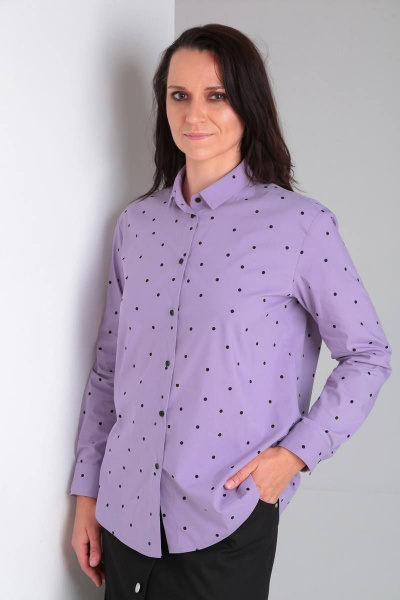 Рубашка, юбка Ma Vie М648 черный/фиолетовый - фото 10