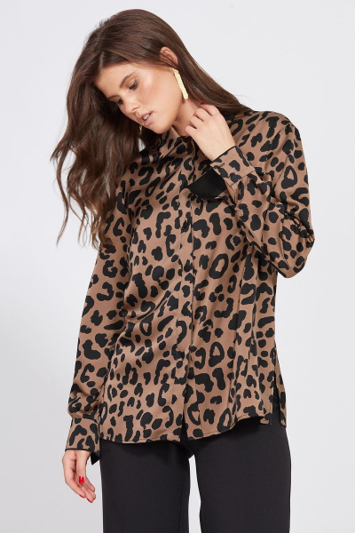 Блуза EOLA 2500 коричневый_леопард - фото 6