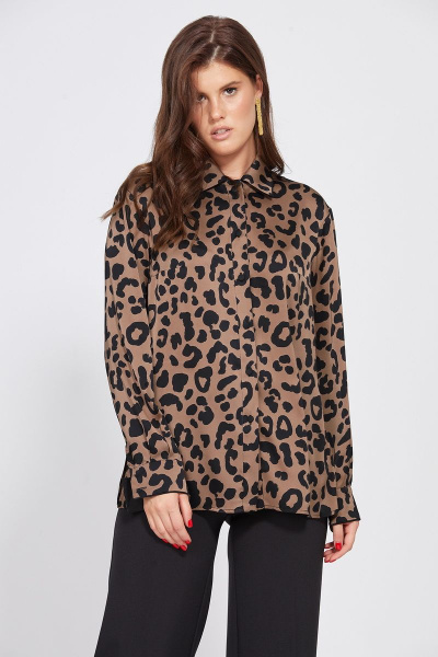 Блуза EOLA 2500 коричневый_леопард - фото 5