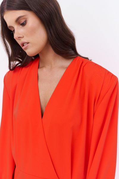 Платье FLAIM 1015 оранжевый - фото 4