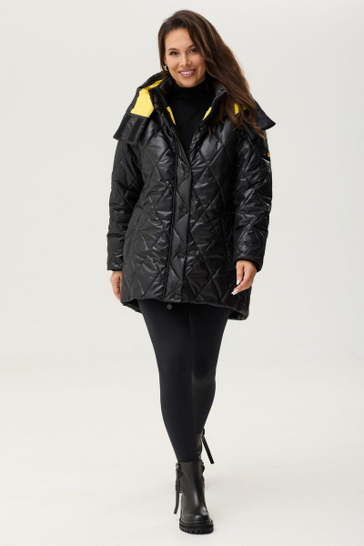 Куртка Магия моды 2350 черный-желтый - фото 5
