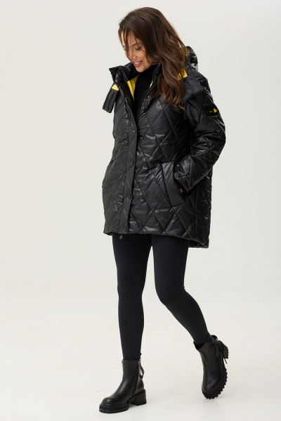 Куртка Магия моды 2350 черный-желтый - фото 4