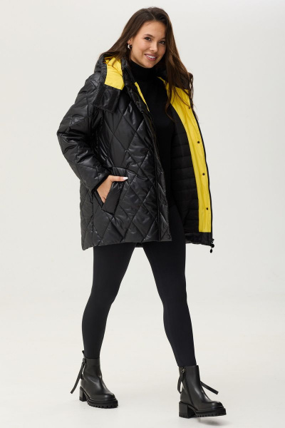 Куртка Магия моды 2350 черный-желтый - фото 2