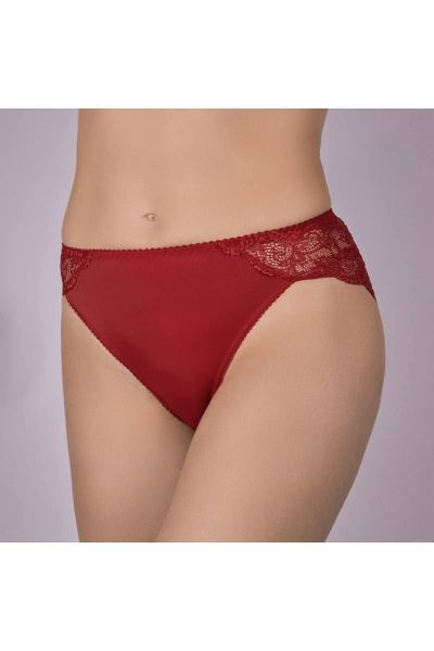 Трусы кружевные из эластичного трикотажа на каждый день Verally 1038-3 красный - фото 3