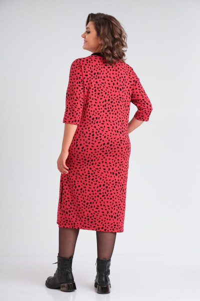 Платье Michel chic 2141 красный-леопард - фото 6