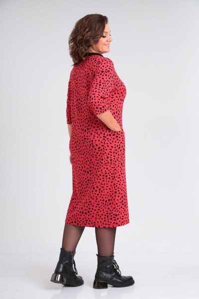 Платье Michel chic 2141 красный-леопард - фото 5