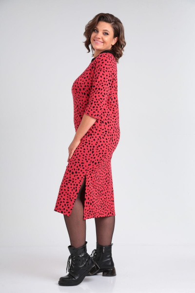 Платье Michel chic 2141 красный-леопард - фото 4